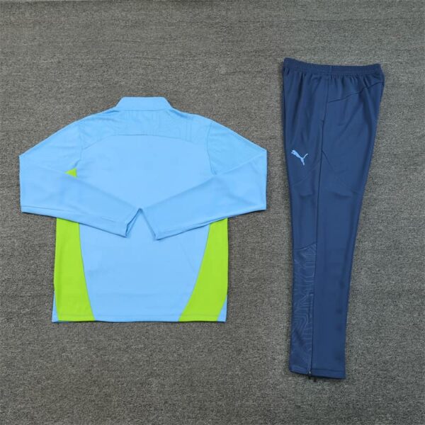 Manchester City 2024-25 Light Blue Half Zip Long Sleeve Training Kit - Image 4