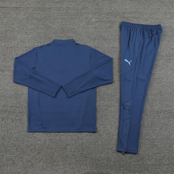 Manchester City 2024-25 Royal Blue (Embossed Edition) Half Zip Long Sleeve Training Kit - Image 4