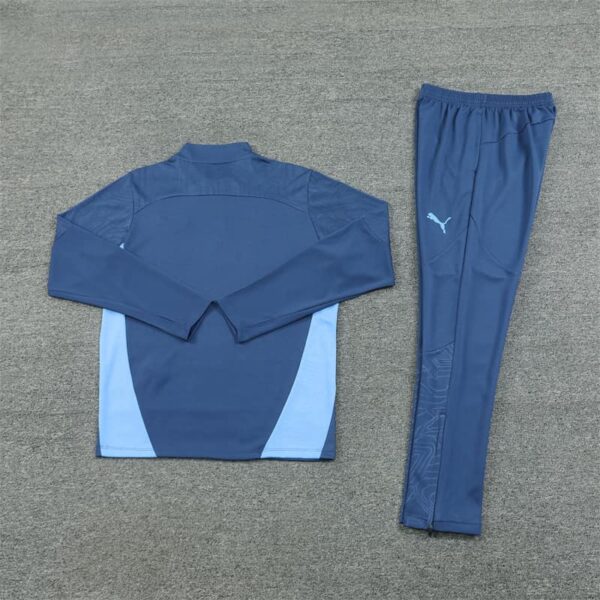 Manchester City 2024-25 Royal Blue Half Zip Long Sleeve Training Kit - Image 4