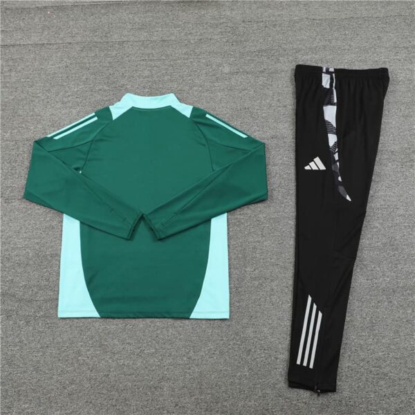 Manchester United 2024-25 Green Half Zip Long Sleeve Training Kit - Image 4