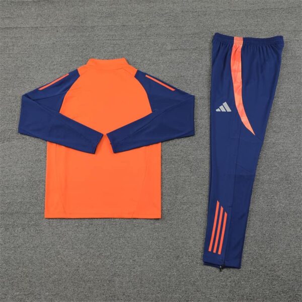 Manchester United 2024-25 Orange Half Zip Long Sleeve Training Kit - Image 4