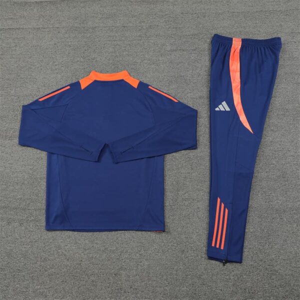 Manchester United 2024-25 Royal Blue Half Zip Long Sleeve Training Kit - Image 4