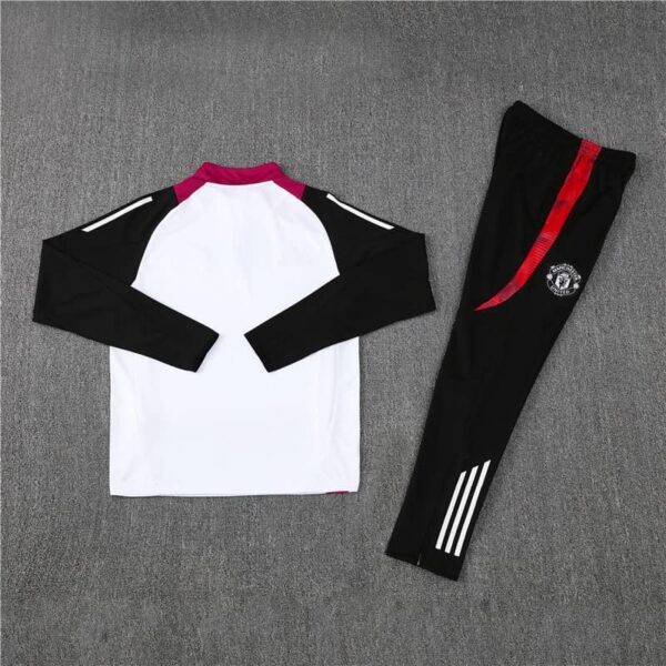 Manchester United 2024-25 White Half Zip Long Sleeve Training Kit - Image 4