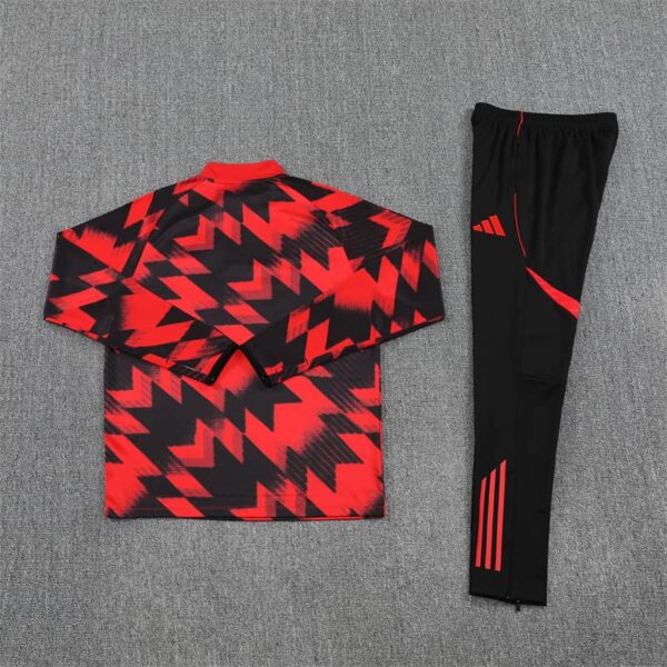 Manchester United 2025-26 Red Black (Camo Edition) Half Zip Long Sleeve Training Kit - Image 4