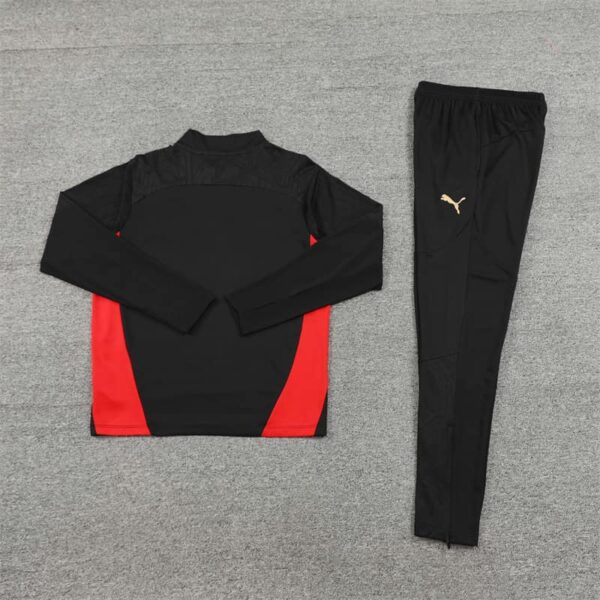 AC Milan 2024-25 Black Half Zip Long Sleeve Training Kit - Image 4
