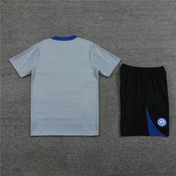 Inter Milan 2024-25 Grey Short Sleeve Training Kit - Image 4