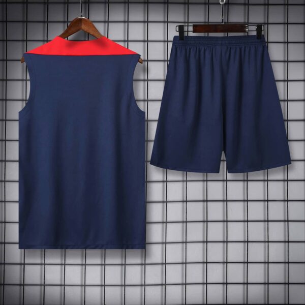 Atletico Madrid 2024-25 Navy Blue Vest Training Kit - Image 4
