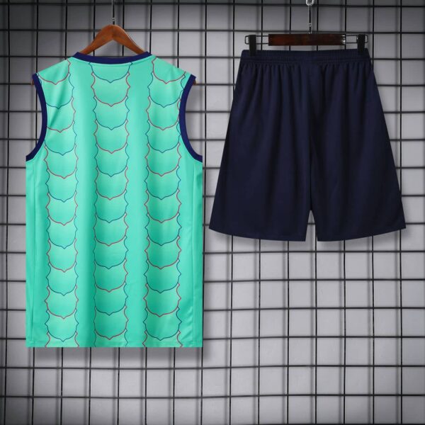 Barcelona 2024-25 Green Scales Vest Training Kit - Image 4