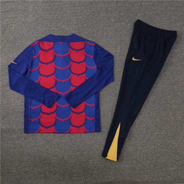 Barcelona 2024-25 Red Blue (Camo Edition) Half Zip Long Sleeve Training Kit - Image 4