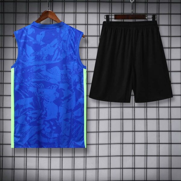 Barcelona 2025-26 Blue and Neon Green Vest Training Kit - Image 4
