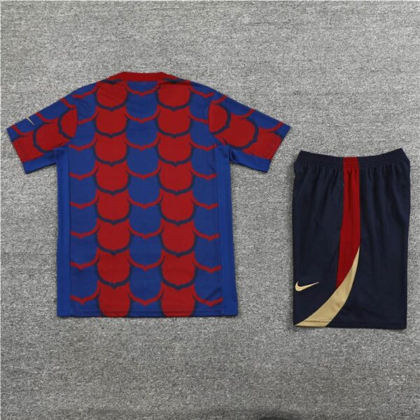 Barcelona 2024-25 Red Blue (Camo Edition) Short Sleeve Training Kit - Image 4