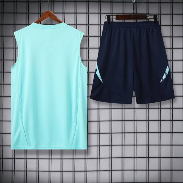 Real Madrid 2024-25 Aqua Blue Vest Training Kit - Image 4