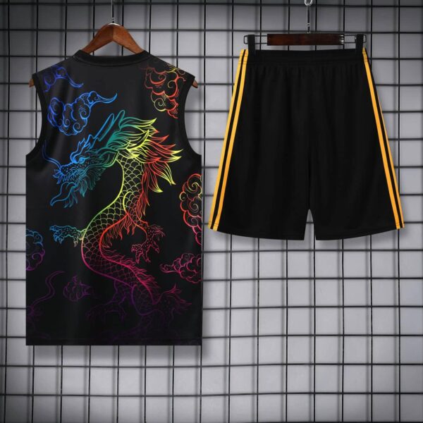 Real Madrid 2024-25 Black Dragon Vest Training Kit - Image 4