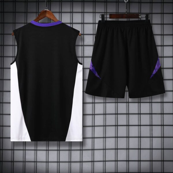 Real Madrid 2024-25 Black Purple Vest Training Kit - Image 4