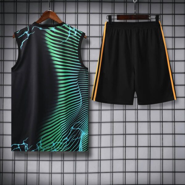 Real Madrid 2024-25 Green Panther Vest Training Kit - Image 4