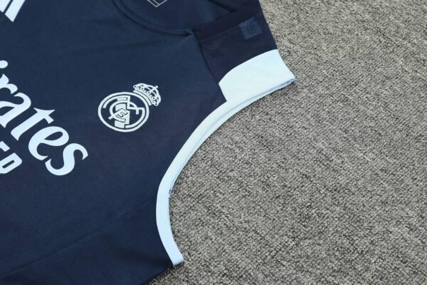 Real Madrid 2024-25 Navy Orange Vest Training Kit - Image 4