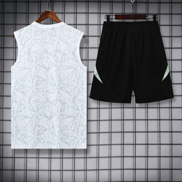 Real Madrid 2025-26 White Geometric Vest Training Kit - Image 4