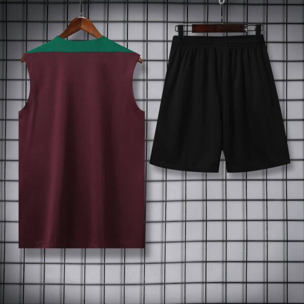 PSG 2024-25 Burgundy Green Vest Training Kit - Image 4