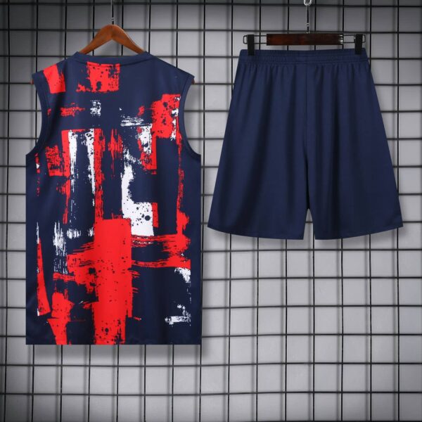 PSG 2024-25 Navy Red White (Brush Edition) Vest Training Kit - Image 4