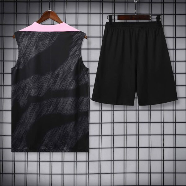 PSG Jordan 2024-25 Black Pink (Brush Edition) Vest Training Kit - Image 4