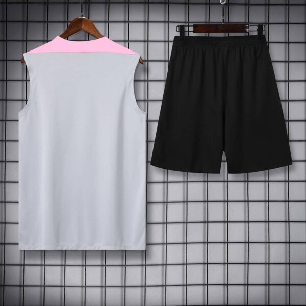 PSG Jordan 2024-25 Light Grey Pink Vest Training Kit - Image 4