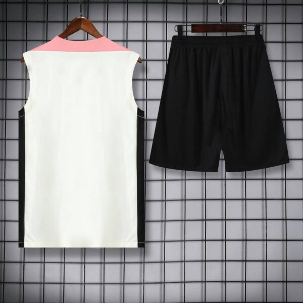 PSG Jordan 2025-26 White Black Pink Vest Training Kit - Image 4