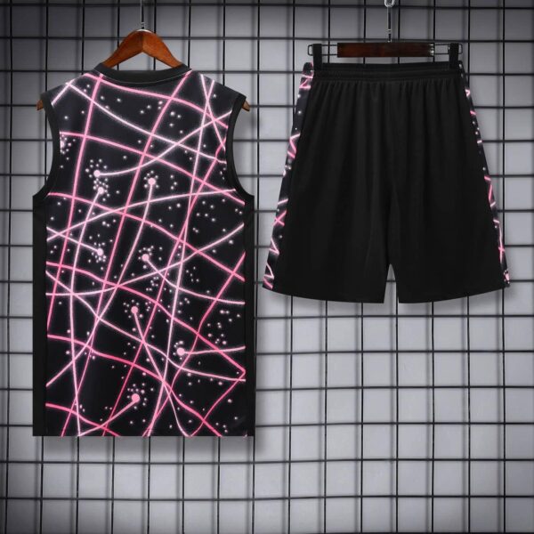 PSG Jordan 2025-26 Black Pink (Laser Grid Edition) Vest Training Kit - Image 4