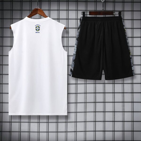 Brazil 2025-26 White Jesus Graphic Vest Training Kit - Image 4