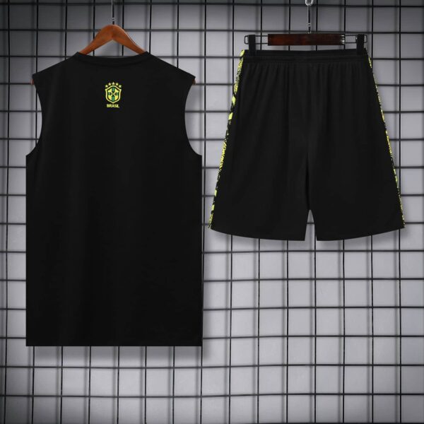 Brazil 2025-26 Yellow Jesus Graphic Vest Training Kit - Image 4