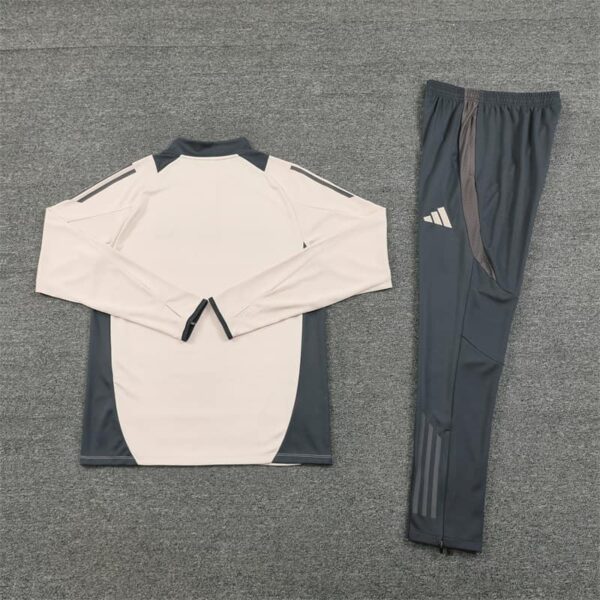 Real Madrid 2024-25 Apricot Half Zip Long Sleeve Training Kit - Image 4