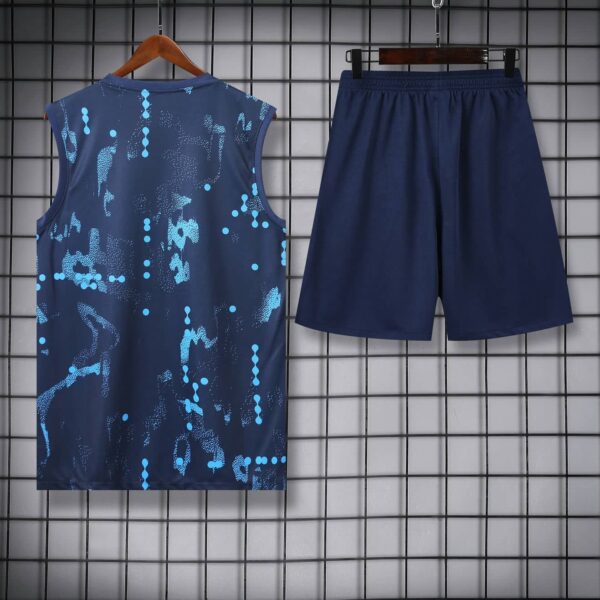 Chelsea 2024-25 Navy Pattern Vest Training Kit - Image 4