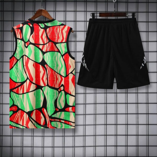 Arsenal 2025-26 Red Green Beige (Pattern Edition) Vest Training Kit - Image 4