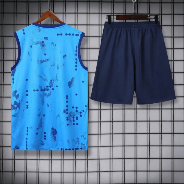 Chelsea 2024-25 Sky Blue Pattern Vest Training Kit - Image 4