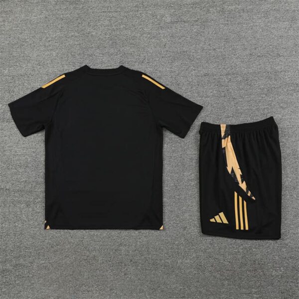 Real Madrid 2024-25 Black Gold Short Sleeve Training Kit - Image 4