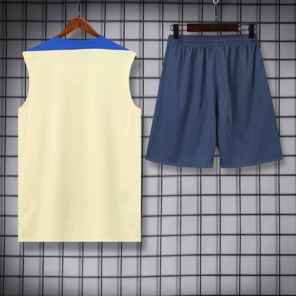 Inter Milan 2024-25 Beige and Blue Vest Training Kit - Image 4