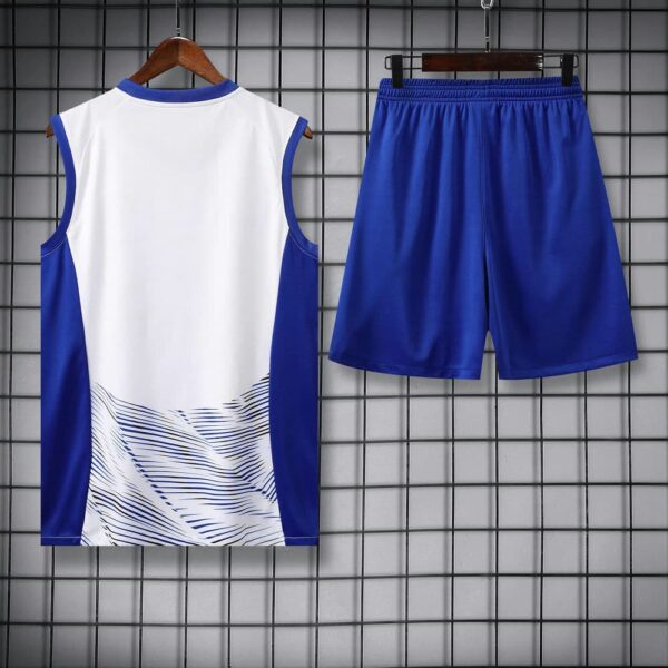 Inter Milan 2024-25 White and Blue Wave Pattern Vest Training Kit - Image 4
