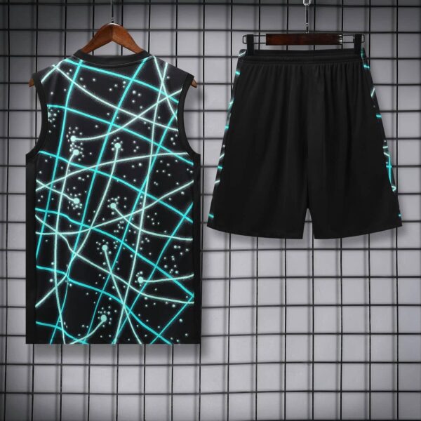 Inter Milan 2025-26 Black with Neon Lines Vest Training Kit - Image 4