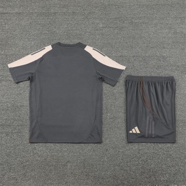 Real Madrid 2024-25 Dark Grey Short Sleeve Training Kit - Image 4