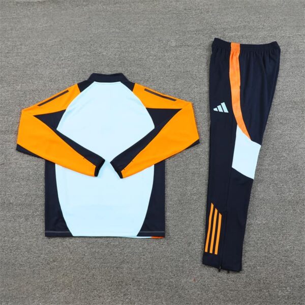 Real Madrid 2024-25 Light Blue Half Zip Long Sleeve Training Kit - Image 4