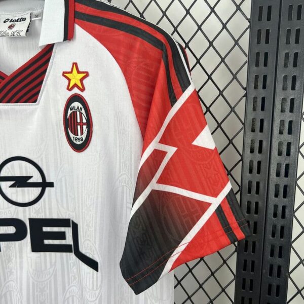 AC Milan 1997-98 White Away Retro Jersey - Image 4
