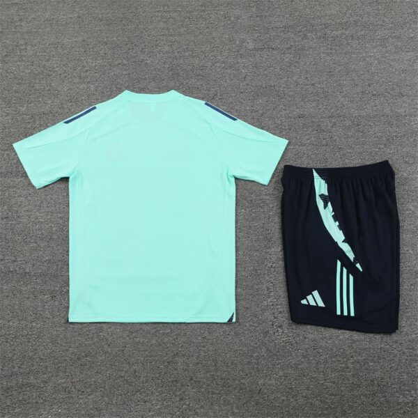 Real Madrid 2024-25 Turquoise Blue Short Sleeve Training Kit - Image 4
