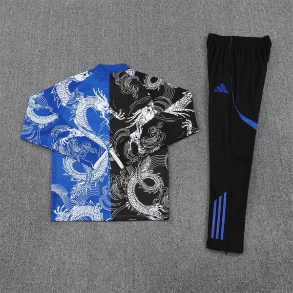 Real Madrid 2025-26 Black Blue  Half Zip Long Sleeve Training Kit - Image 4