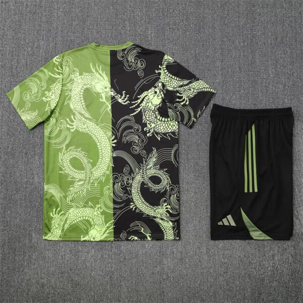 Real Madrid 2025-26 Black Green Short Sleeve Training Kit - Image 4