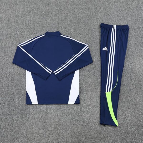 Real Madrid 2025-26 Royal Blue Half Zip Long Sleeve Training Kit - Image 4