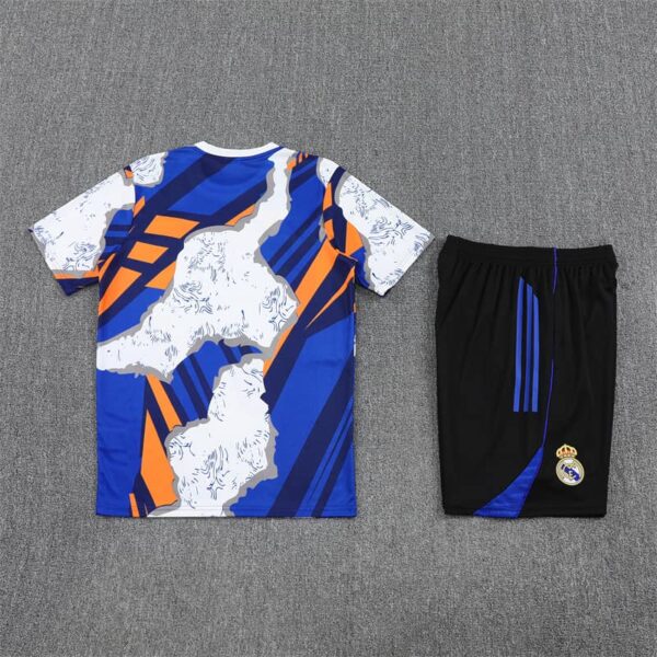 Real Madrid 2025-26 Yellow Blue (Camo Edition) Short Sleeve Training Kit - Image 4