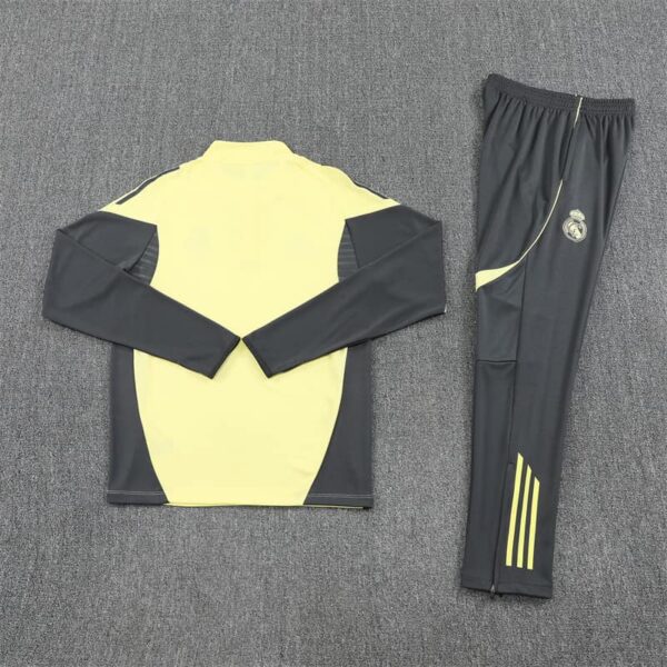 Real Madrid 2025-26 Yellow Half Zip Long Sleeve Training Kit - Image 4