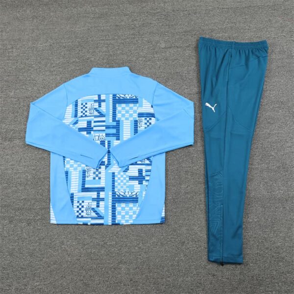 Marseille 2024-25 Light Blue (Camo Edition) Half Zip Long Sleeve Training Kit - Image 4