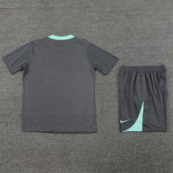 PSG 2024-25 Dark Grey Light Blue Short Sleeve Training Kit - Image 4