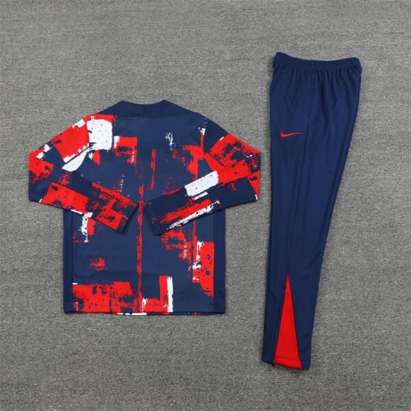 PSG 2024-25 Red Blue (Camo Edition) Half Zip Long Sleeve Training Kit - Image 4