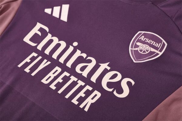 Arsenal 2024-25 Purple Short Sleeve Training Kit - Image 5
